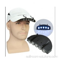 Outdoor Sports 5 LED Light Flash Clip Hat Cap HeadLamp For Camping Fishing Hiking